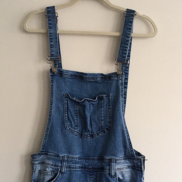 Nature | distressed denim overalls jeans 7 - Picture 3 of 8